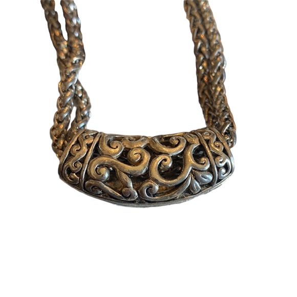 Double Chain Silver Reversible Necklace - Picture 5 of 7